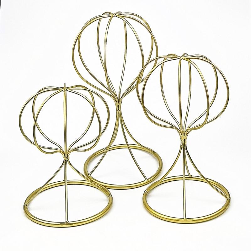 Iron Hat And Wig Display Stand Featuring Modern Designs and Easy Maintenance Home Organization Storage Solution