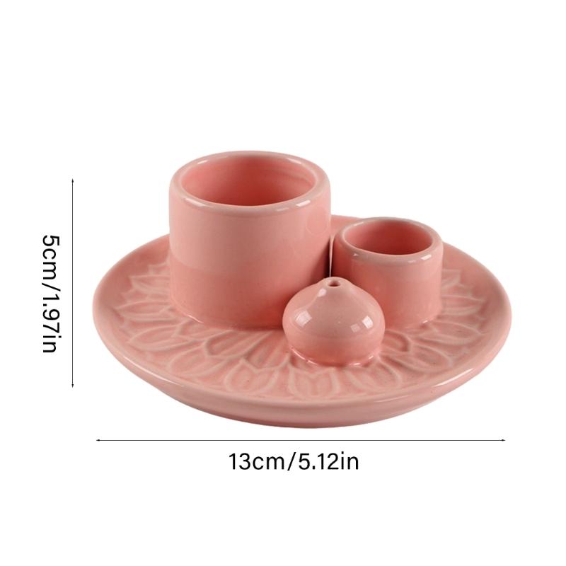 Multifunction Ceramics Incenses Holders for Stick Cones Sages Ashes Catchers Set