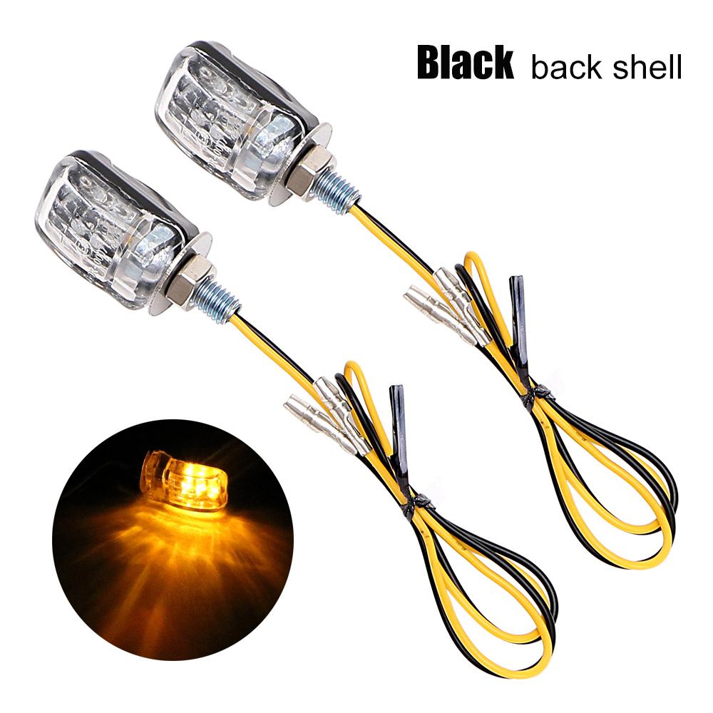 

12 В мотоциклетные указатели поворота, задние фонари, 6 светодиодов, мигающие задние фонари желтого цвета, аксессуары для мотоциклов чёрный