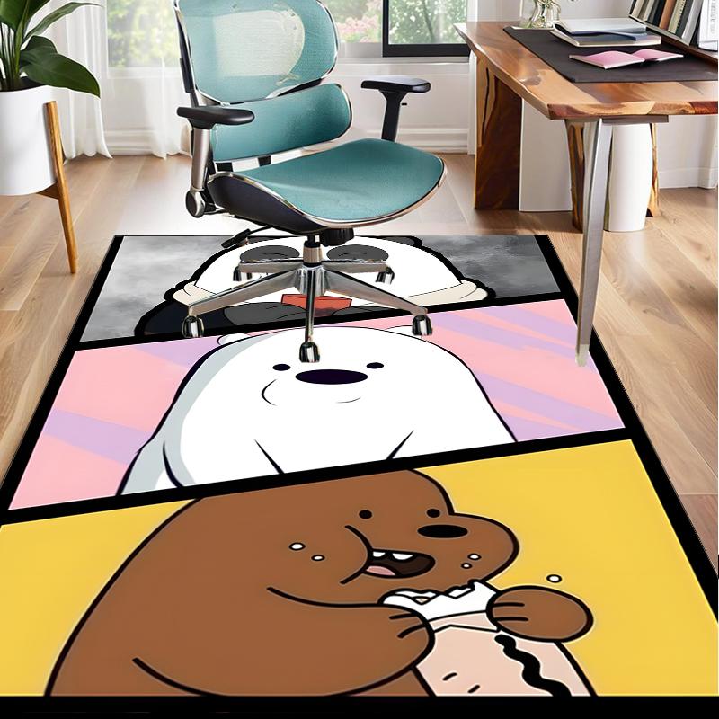 Nightly Friends bears Adventure Office Rug Chair Mat, Game Carpet, Suitable for Front Door, Bedroom, Living Room, Desk, Holiday Gift