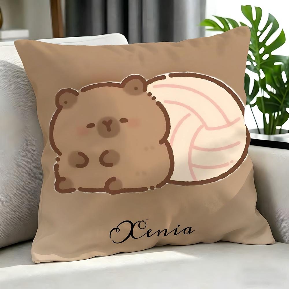 Cartoon CCaramel Beared Cushion Cover Cushion Cover Set Pcs X X X Pillowcase Decorative Sofa Home Decor