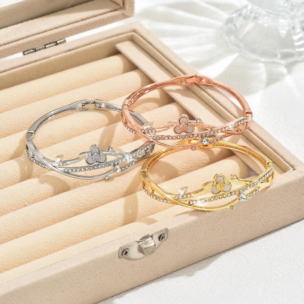 Rose Gold Bracelet Women'S Jewelry Simple Flower Bracelet