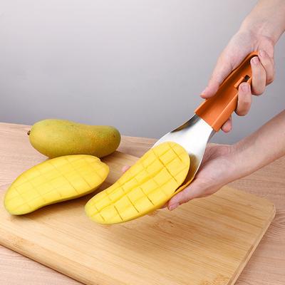 3 In 1 Mango Spoon Mango Slicer Cutting Granule Tool Multifunctional Mango Peeler Mango Avocado Scoop Kitchen Fruit Tool