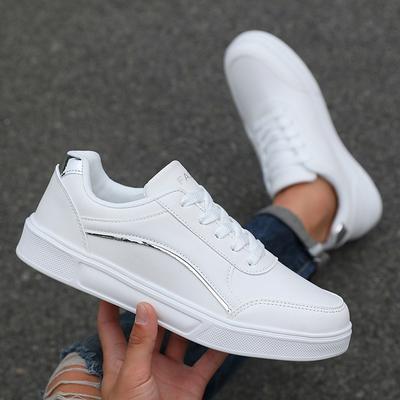 Sommer Freizeit Sneaker Herrenschuhe Frühling Board Schuhe Koreanische Version Trend Atmungsaktives Netz Weiß Vielseitig Einzelne Schuhe