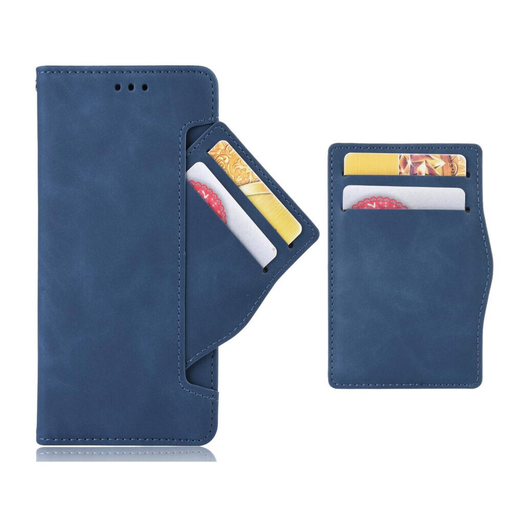 Case for Motorola MOTO G8 Power Lite Cover Adjustable Detachable Card Holder Magnetic closure Leather Wallet Case - Blue
