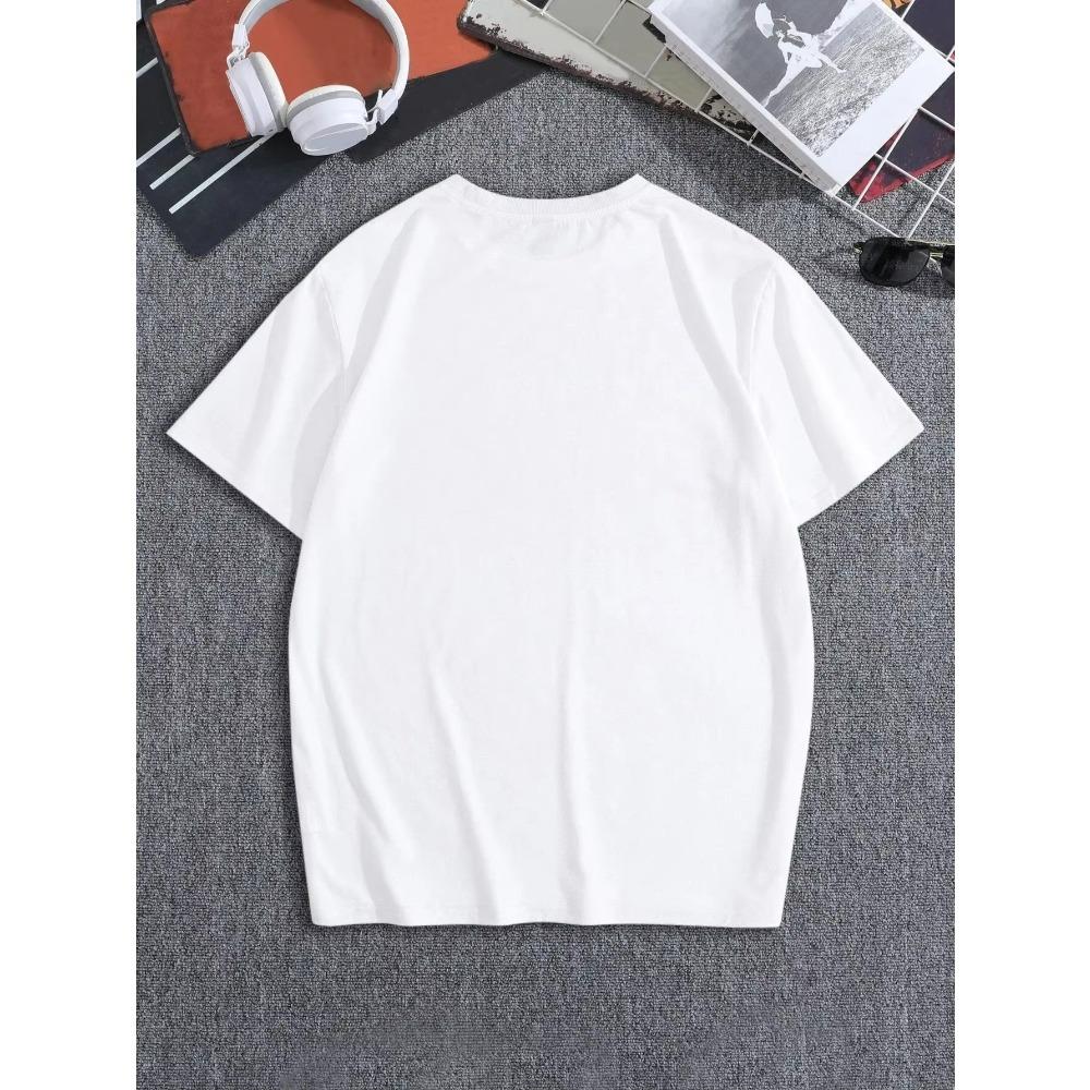 Men's Casual Trendy Live By The Sun Graphic Print Comfortable Crew Neck Short Sleeve T-shirt