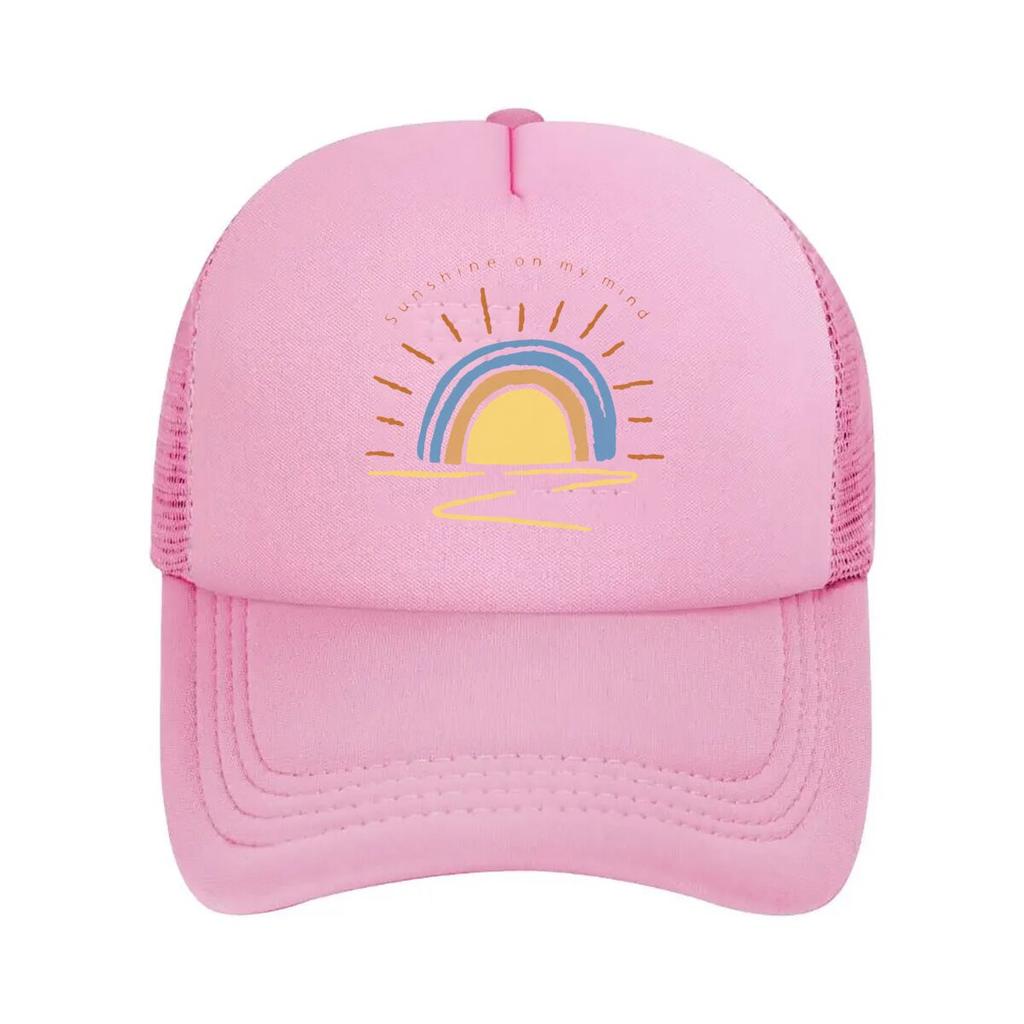 Sunshine Rainbow Boho Motivational Wall Art Mesh Baseball Cap Hip Hop