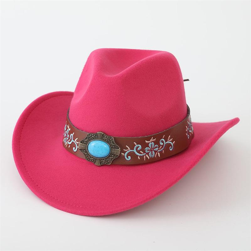 Felt hat Outdoor retro jazz hat Holiday travel European, American British style Western cowboy hat