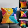 Rainbow Color Luxury Cushion Cover Pillowcase Ultra Soft Skin Friendly Fabric Cloud Like Comfort  Concealed Zipper