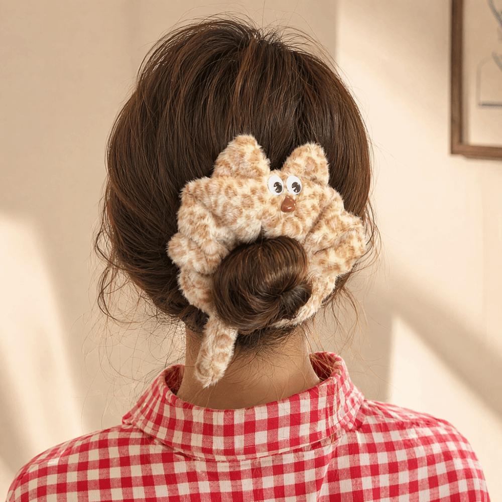 Plush Fabric Plush Cat Headband Cat Shape Plush Scrunchies Kitten Headband  For Girls Women