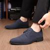Fashion Mens Oxford Shoes Brand Suede Leather Shoes Vintage Slip on Classic Casual Men Driving Shoes Wedding Male Dress Shoes Pointed