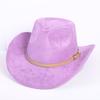 Popular European and American classic suede western cowboy hat men's and women's fashion LO style peach heart cowboy hat
