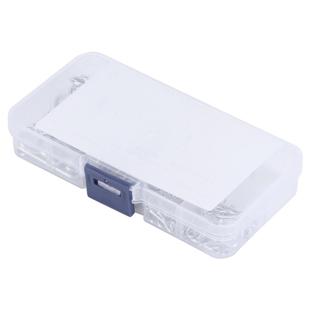 100 Stück R Splinte Traktor Stiftklemmen mit Kunststoffbox Sortimentskasten Befestigungsklammer Set