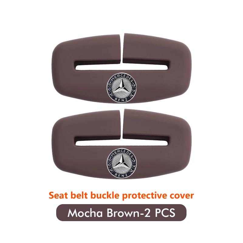 

GLC GLB Silicone Anti Scratch Car Seat Belt Clip Protector Buckle Lock Cover For Benz C180 C300 W124 W176 W177 C200 C260 GLC CL