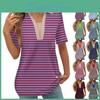 Down Casual Womens Fashion Button Vintage Print Short Sleeve Shirts Blouse