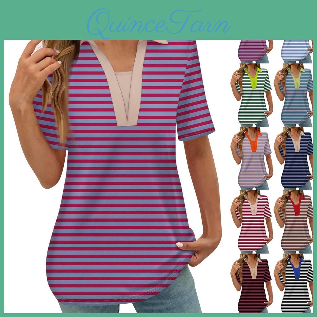 Down Casual Womens Fashion Button Vintage Print Short Sleeve Shirts Blouse