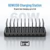 10-Port Universal USB Charging Station with Type-C for Tablets & Phones