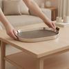 Stainless Steel Tray with Woven Inset Sturdy for Everyday Hosting