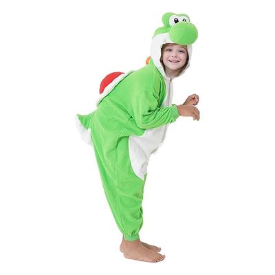 Kids Onesies Yoshi Kigurumi Boy's One-Piece Pajamas Cartoon Cosplay Costume For Christmas Halloween Fleece Sleepwear Anime Homewear Party Pijamas