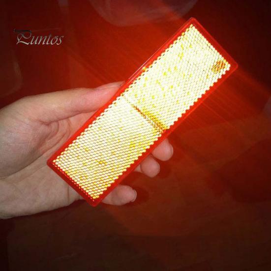 Car Rear Reflectors 2Pcs Reflective Plates Universal Durable Plastic Tail Safety Plate for Truck Vehicle