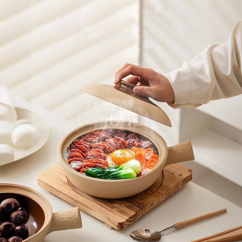 Hong Kong style Little pan rice Casserole Single handle old-fashioned clay pot Commercial high-temperature resistant sand pot