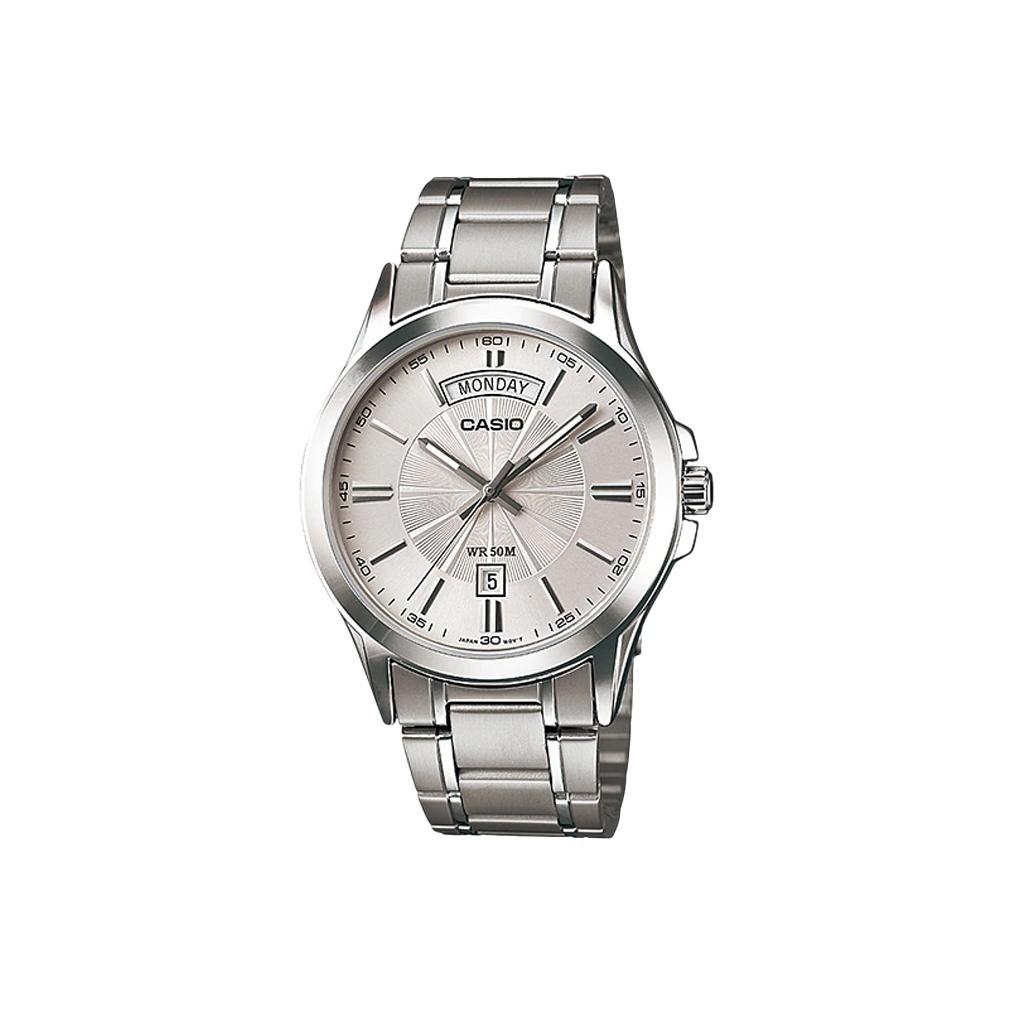 CASIO Men Standard Series Silver Watch MTP-1381D-7AVDF Silver Gray Watch Dial