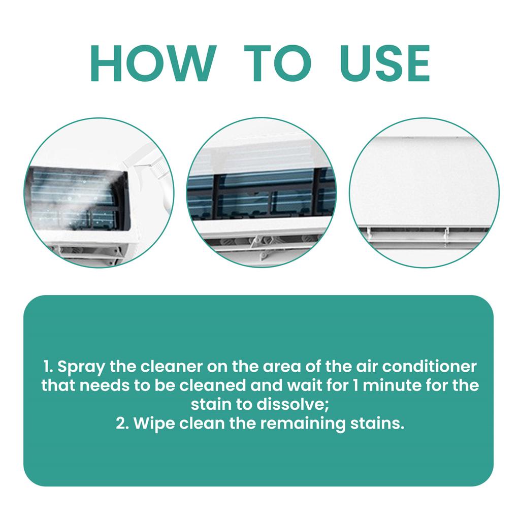 120ML Klimaanlagen-Schaumreiniger-Spray Desodorierer Professioneller Haushalt Außenmaschine Reinigungs-Schaumspray Desodorierer