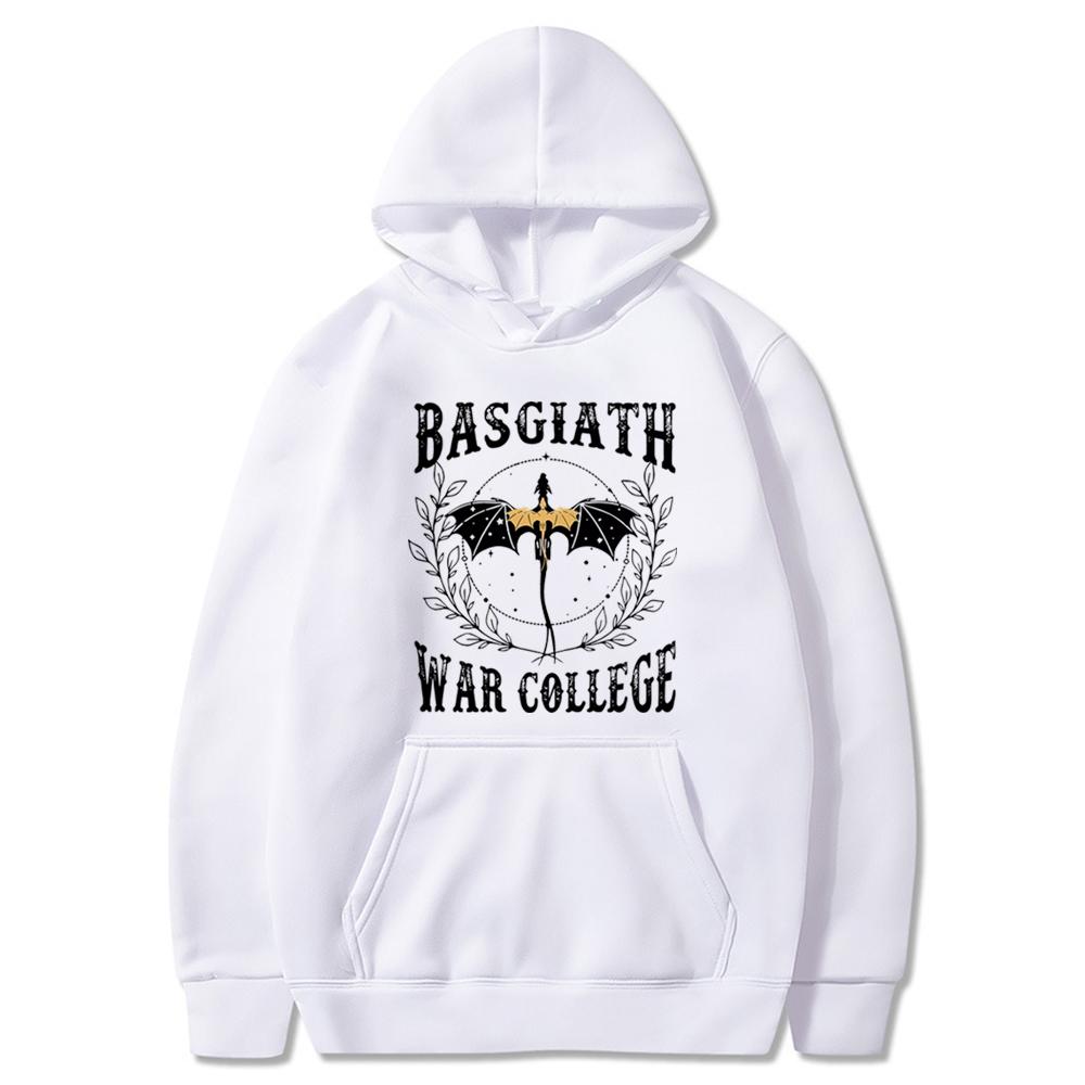 Vintage Fourth Wing Hoodie Schwarz und Gold Drachengrafik Basgiath War College Kapuzensweatshirt Rebecca Yoros Buchliebhaber Hoodies