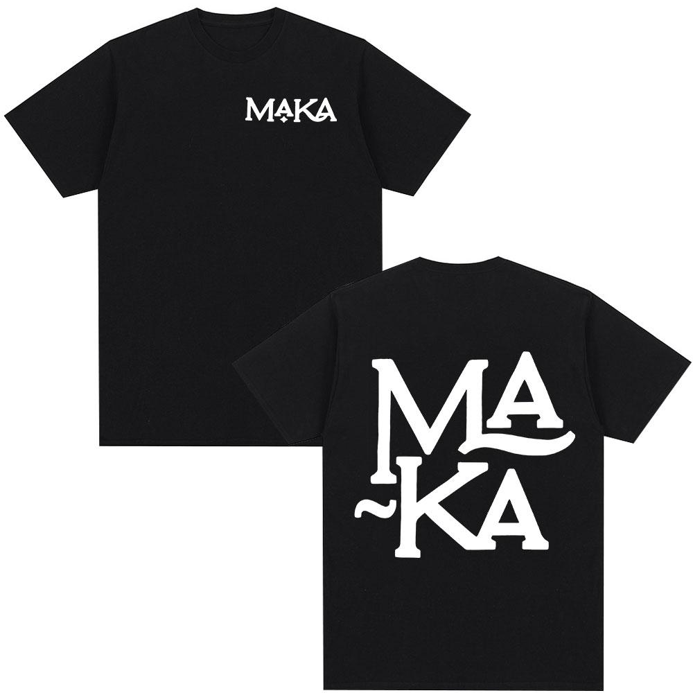 Rapper Maka Aura 2025 Tour Merch T Shirts Men Women Fashion Vintage Street Tshirt Casual Cotton Short Sleeve T Shirt Streetwear