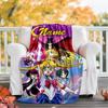 Customizable Sailor Moon  Throw Blanket – Personalized Name, All-Season Cozy Snug Blanket, Machine Washable, Personalized Blanket