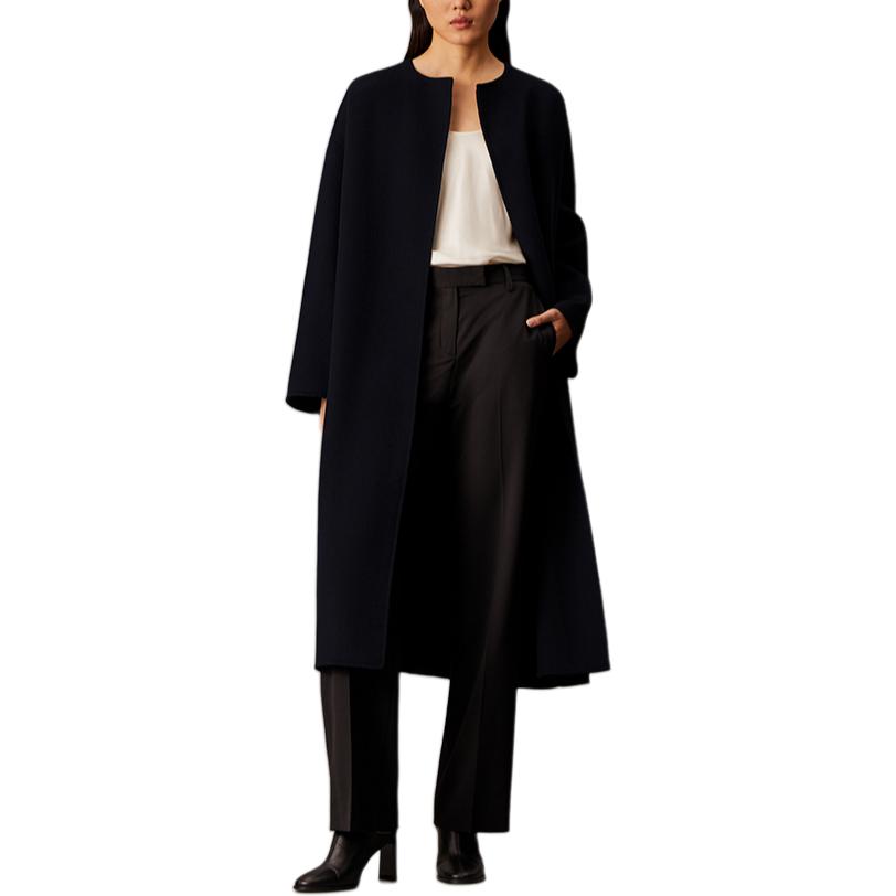 

Calvin Klein Однотонное Универсальное Пальто Без Рукавов для Поездок Женские Пальто Космически-Черный 44PL512-BAE XS