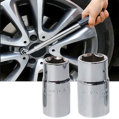 Mini chiave a bussola a doppia testa per pneumatici, chiave portatile per dadi ruota da 17/19 mm e 21/23 mm
