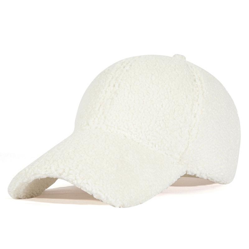 Autumn/Winter Korean Style Plus Size Warm Lamb Fleece Ear Protection Baseball Cap - Unisex Cold-Proof Plush Duckbill Hat