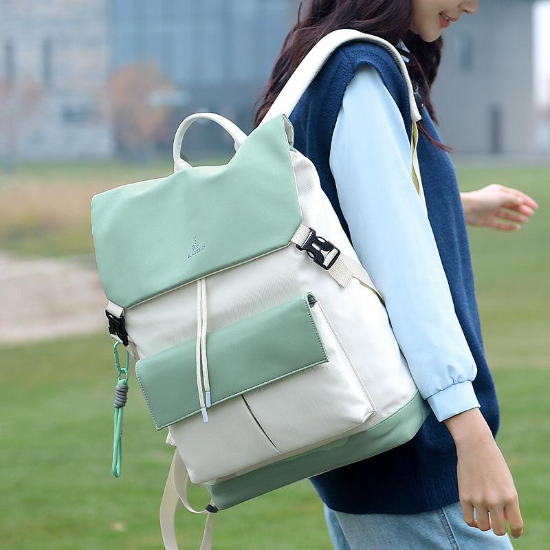 Backpack men s new fashion and leisure contrasting colors commuting large-capacity computer backpack men s simple student schoolbag women