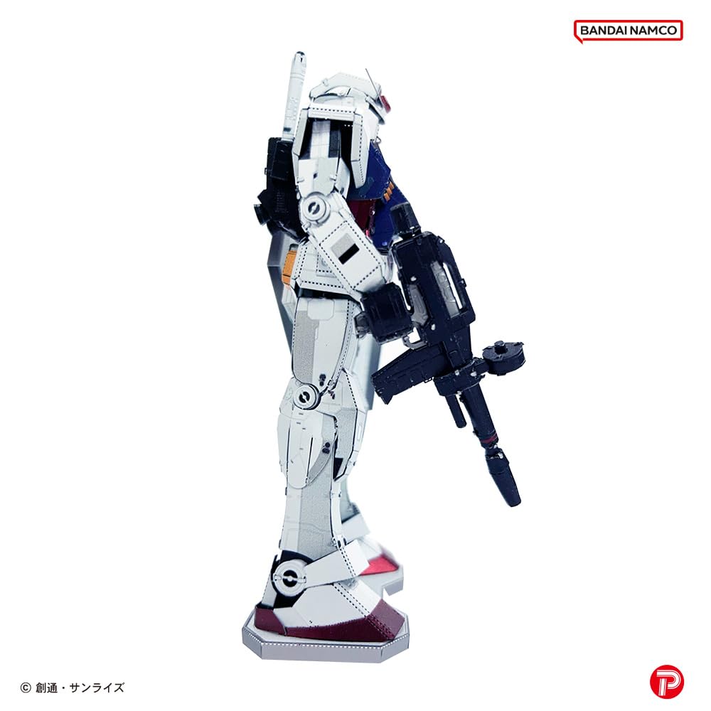 Tenyo Metallic Nano Puzzle Mobile Suit Gundam RX-78-2 Gundam T-MP-020M - No Glue Required, 0.2mm Thick, Ultra-precise Laser Processed, Craft Project,