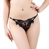Women's Sexy Embroidered Low-Waist Open-Crotch Thong with Side Access