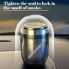 Car Ashtray Led Lighted Push Lid Ash Holder Cigarette Tray Smoke Proof Stain Resistant Durable Abs For Vehicle Home Office Bar