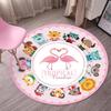 Cute Cartoon Nordic Round Carpet for Bedroom and Dressing Table