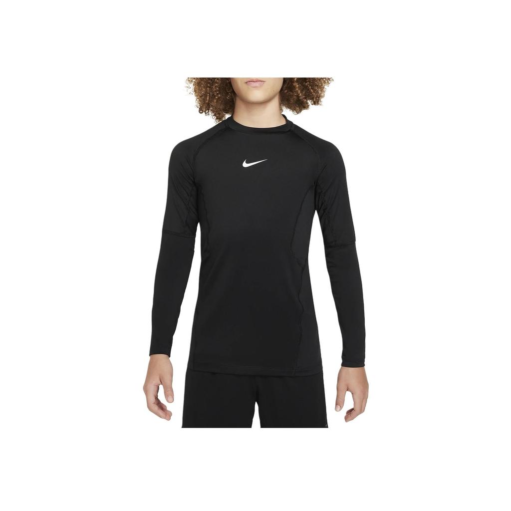 Nike Camiseta Infantil Manga Longa Ajustada Secagem Rápida Tops Infantis Preto FJ6822-010