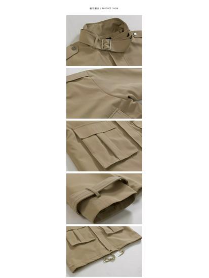 Men's Korean Style Loose Fit Lapel Jacket - Retro Two-Piece Workwear for Spring/Autumn