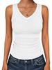 2026 Women's Slim-Fit V-Neck Ribbed Sleeveless Casual Top