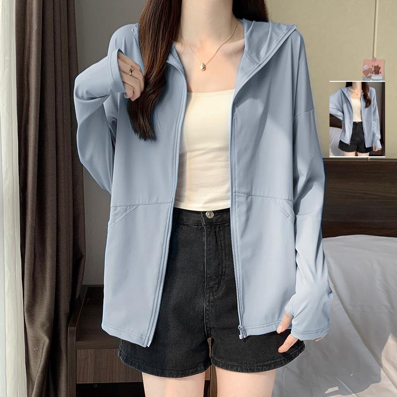 

Женская летняя куртка из ледяного шелка с защитой от УФ-лучей - Легкая, дышащая, профессиональная защита от солнца 2XL, Recommended 135-150 lbs