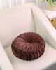 Craftsmanship Pleated Throw Pillow Home Decorative Round Pumpkin Velvet Cushion Floor Pillows for Living Room Chair Couch Sofa