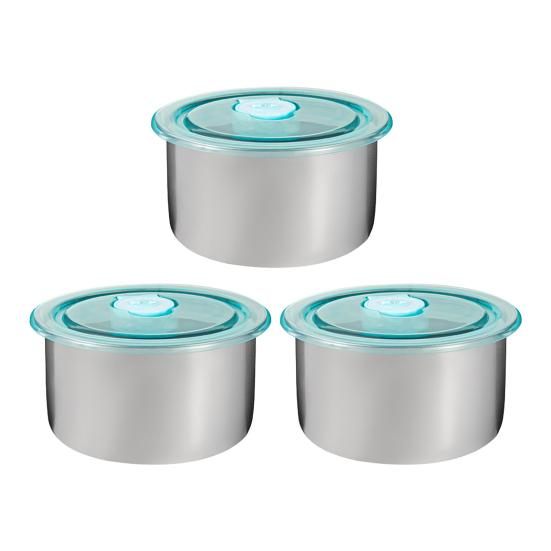 

1/2/3/4/5/6/8/10 шт. Набор контейнеров для хранения продуктов Ланч-бокс из нержавеющей стали Штабелируемые контейнеры для закусок 3pcs