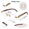 RSINC Rimless WOOD frame/eyeglass/Spectacle, Golden Brown 55-18-140 JL186306162779