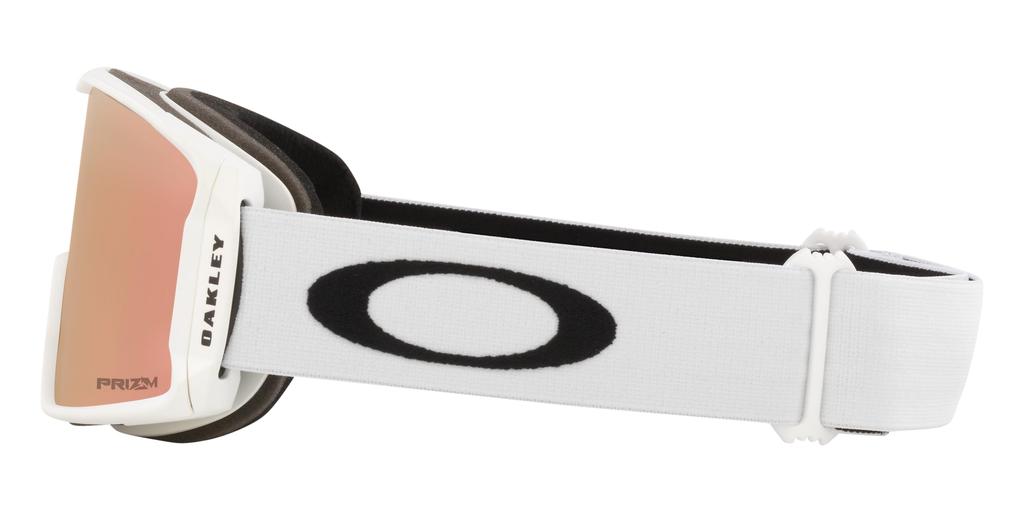 Oakley LINE MINER M Matte Sage Gold Iridium Free Size Goggles, White/Prizm Lens,