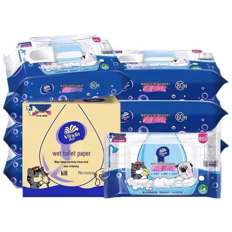 Vinda Flushable Wet Toilet Paper for Private Care