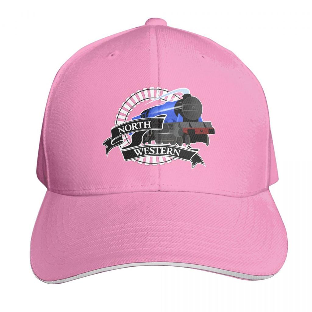 North Western Train Logo Baseball Cap Big Size Hat Kids Hat Trucker Cap Ball Cap Unisexs Caps Womens