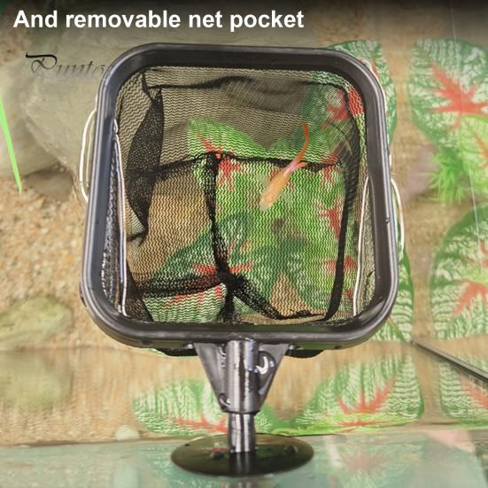 Fisknät med teleskopiskt handtag i rostfritt stål, djupare nätpåse, fisknät, fyrkantigt fisknät för räkor, fiskbebisar, matrester