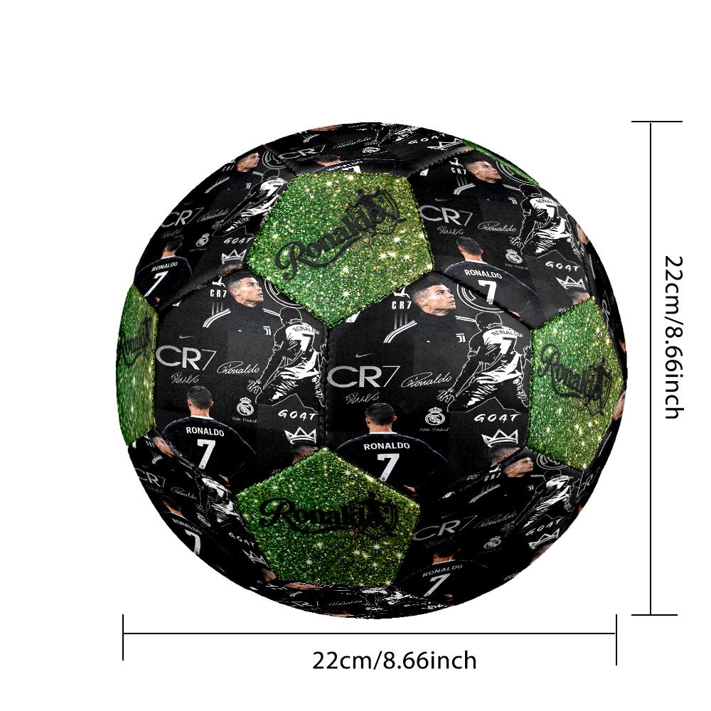 Ronaldo's Soccer Celebration Soccer Ball Size 5 Football Machine Sewn Indoor/Outdoor Universal Football Soccer Accessory